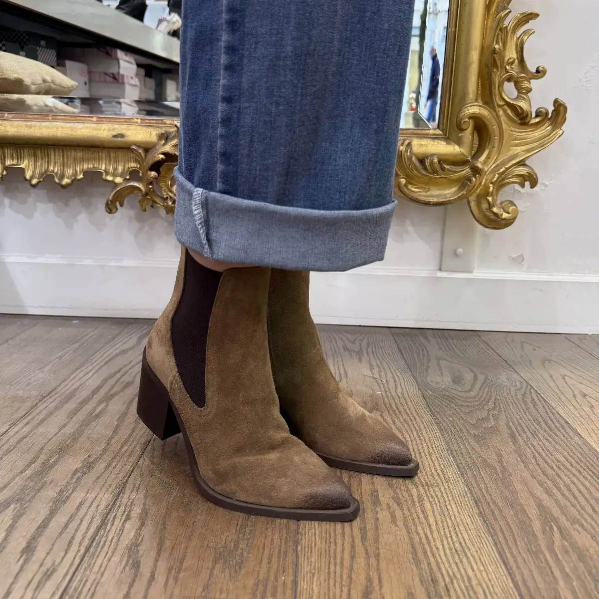 Bottines Diana Camel