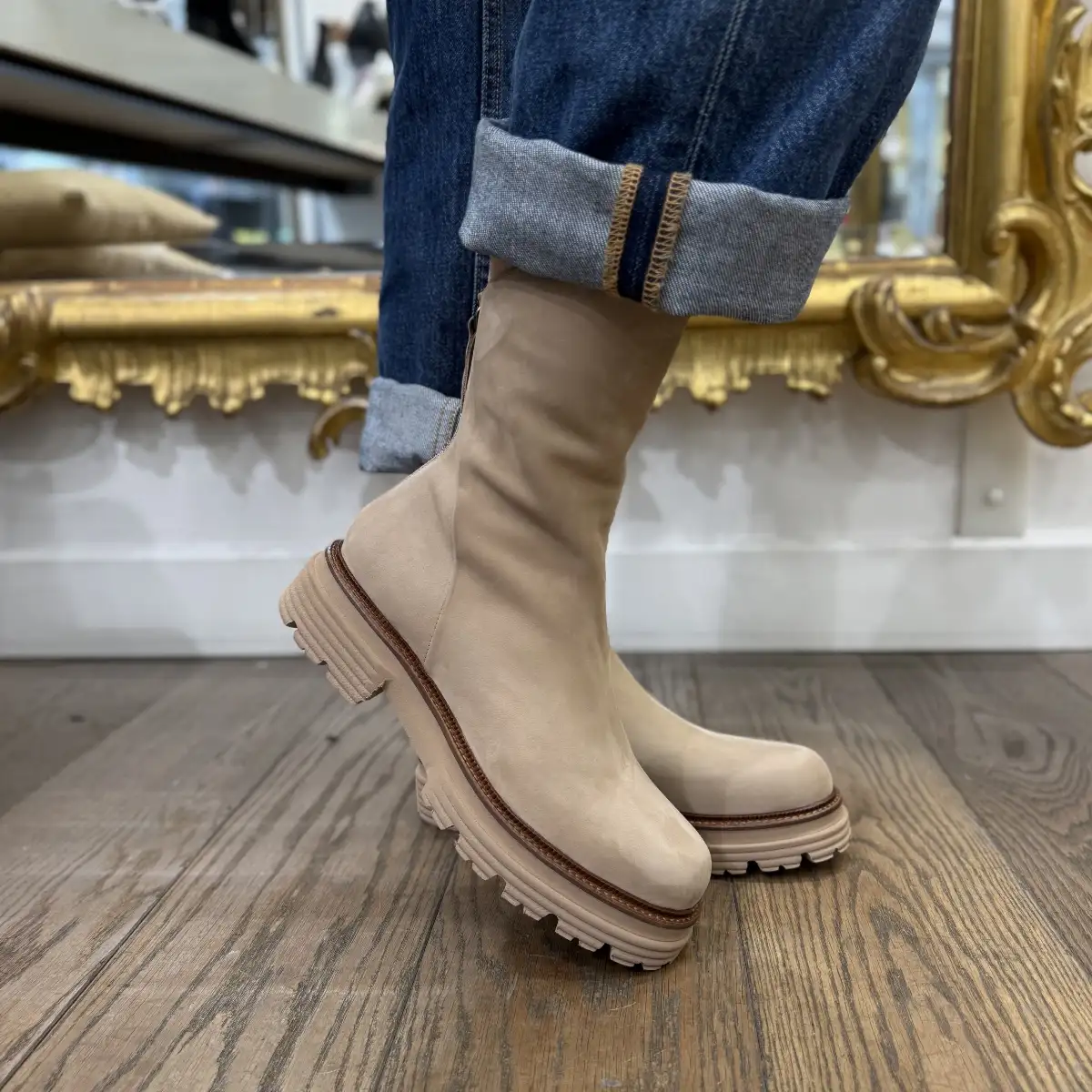 Bottines Wash Sabbia