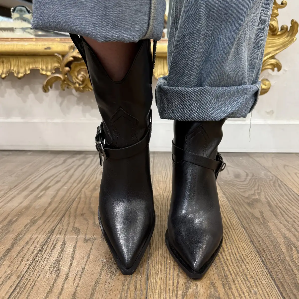 MIMMÙ - Bottes Noires à Talons M2726M14