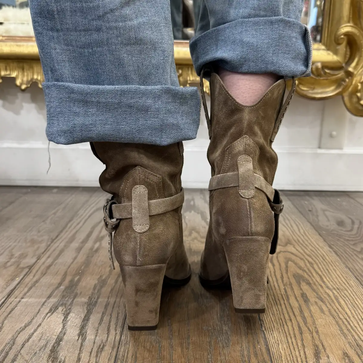 MIMMÙ - Bottes Sésame en Daim à Talons M2726M14