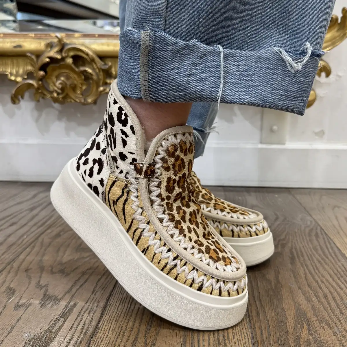 NAN-KU COUTURE – Boots Leopard Mix