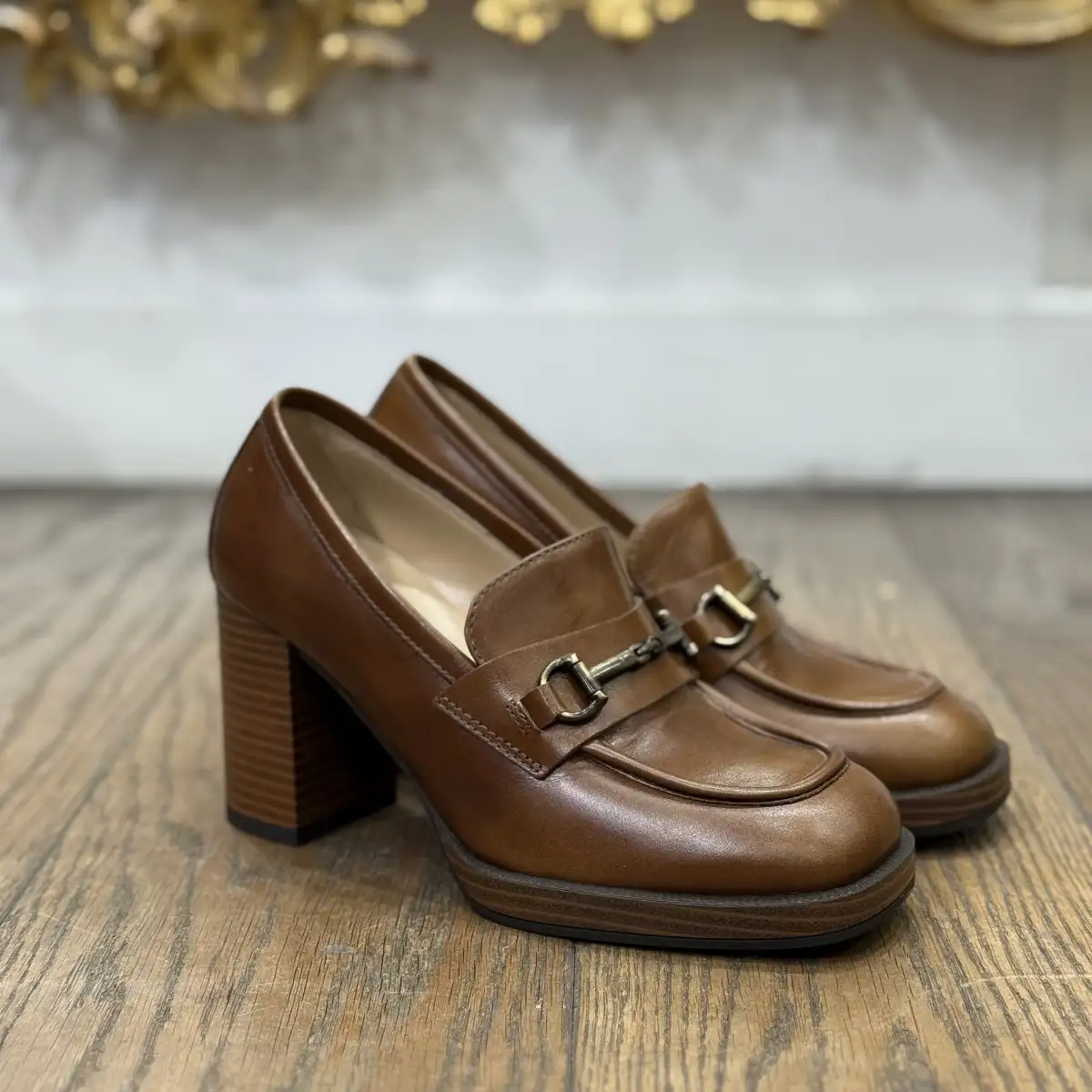 Mocassins Femme en Cuir Camel - NERO GIARDINI