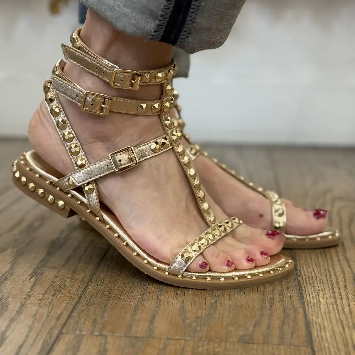 ASH - sandales Play Gold