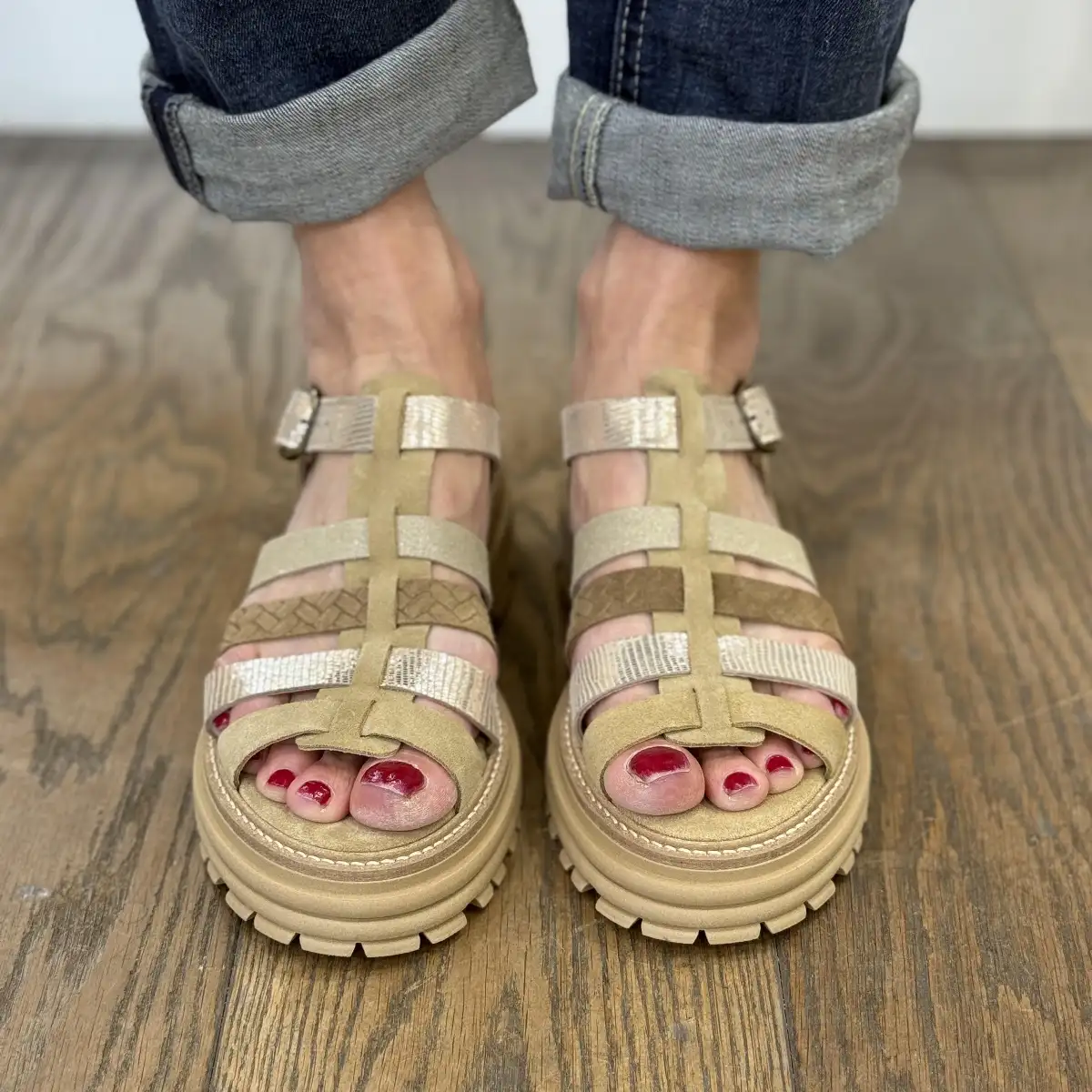 MINKA – Sandales KANSAS Beige