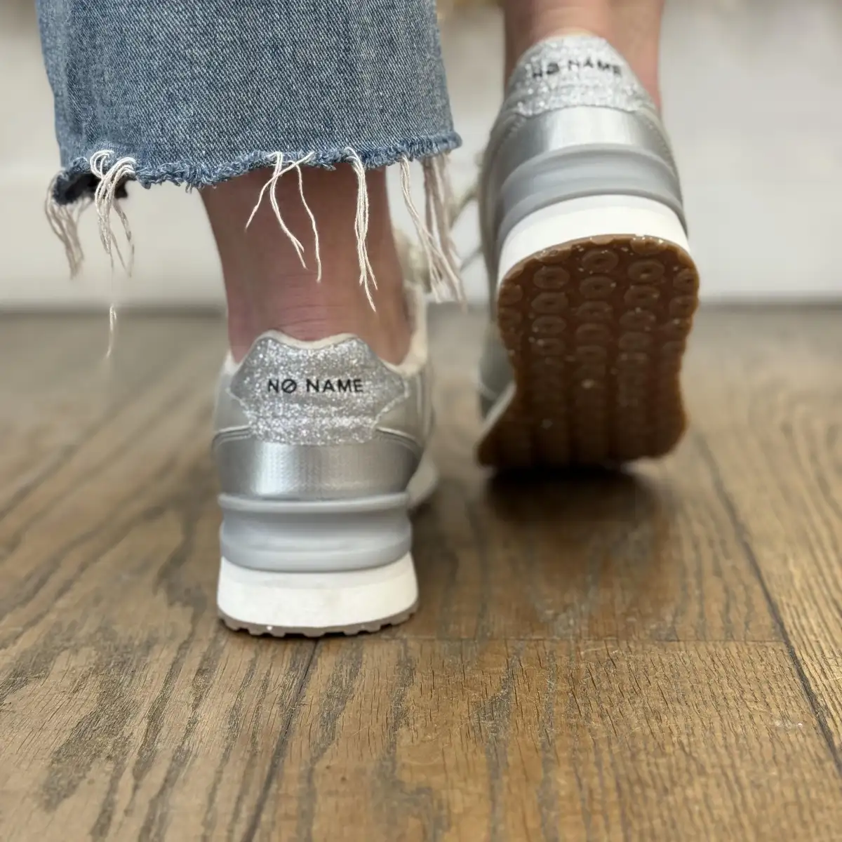 NO NAME - TOVA RUNNER W –Blanc cassé / argent