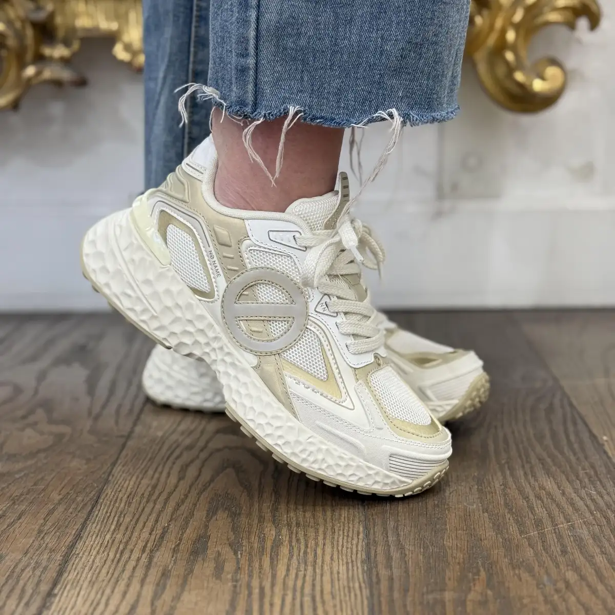 NO NAME - CARTER 2.0 TECH W – Blanc cassé / doré