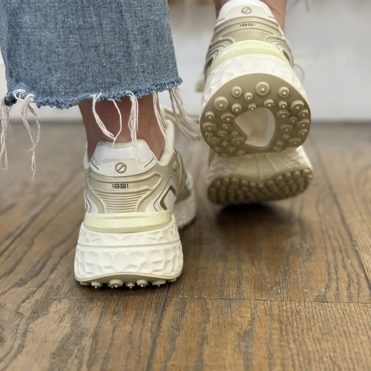 NO NAME - CARTER 2.0 TECH W – Blanc cassé / doré