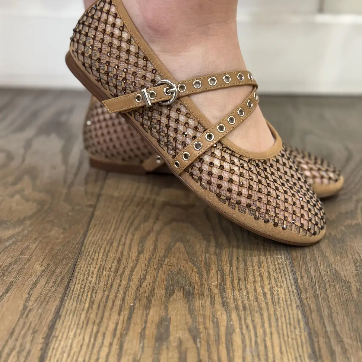 Toral - Ballerines résille camel