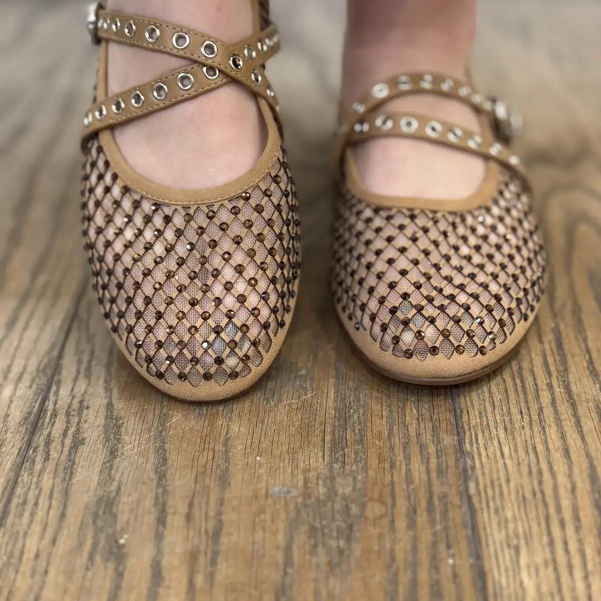 Toral - Ballerines résille camel