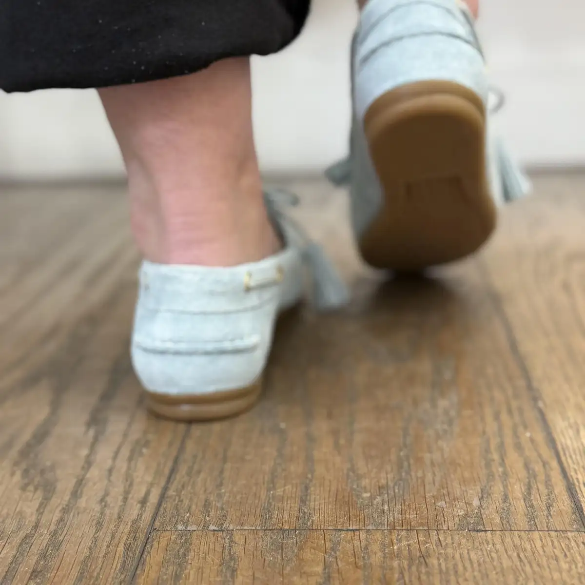 Toral - Mocassins en daim bleu ciel