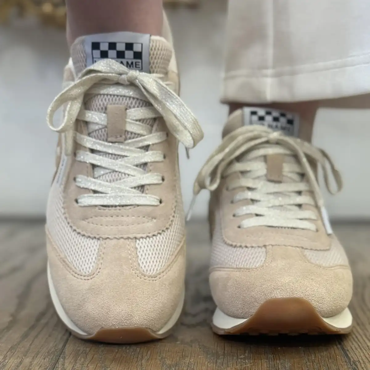 NO NAME - CITY RUN JOGGER – Beige bronze