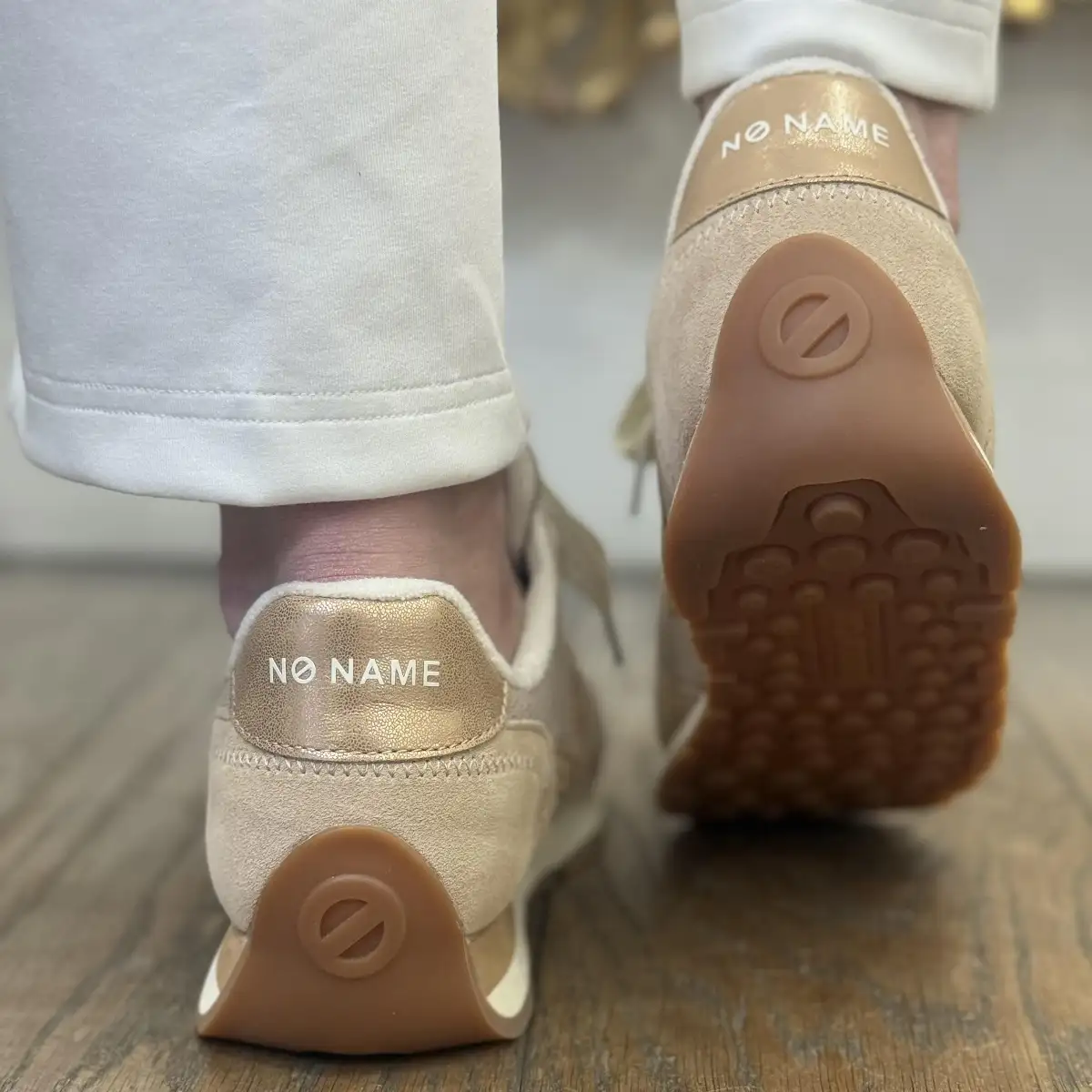 NO NAME - CITY RUN JOGGER – Beige bronze