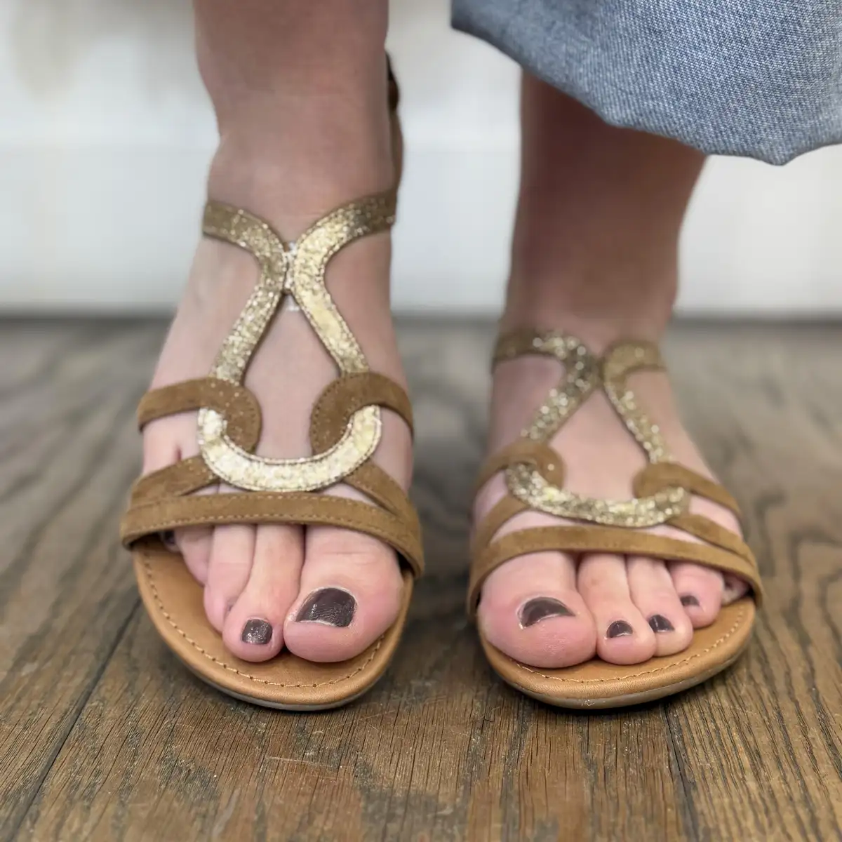 SMS - Sandales fines dorées