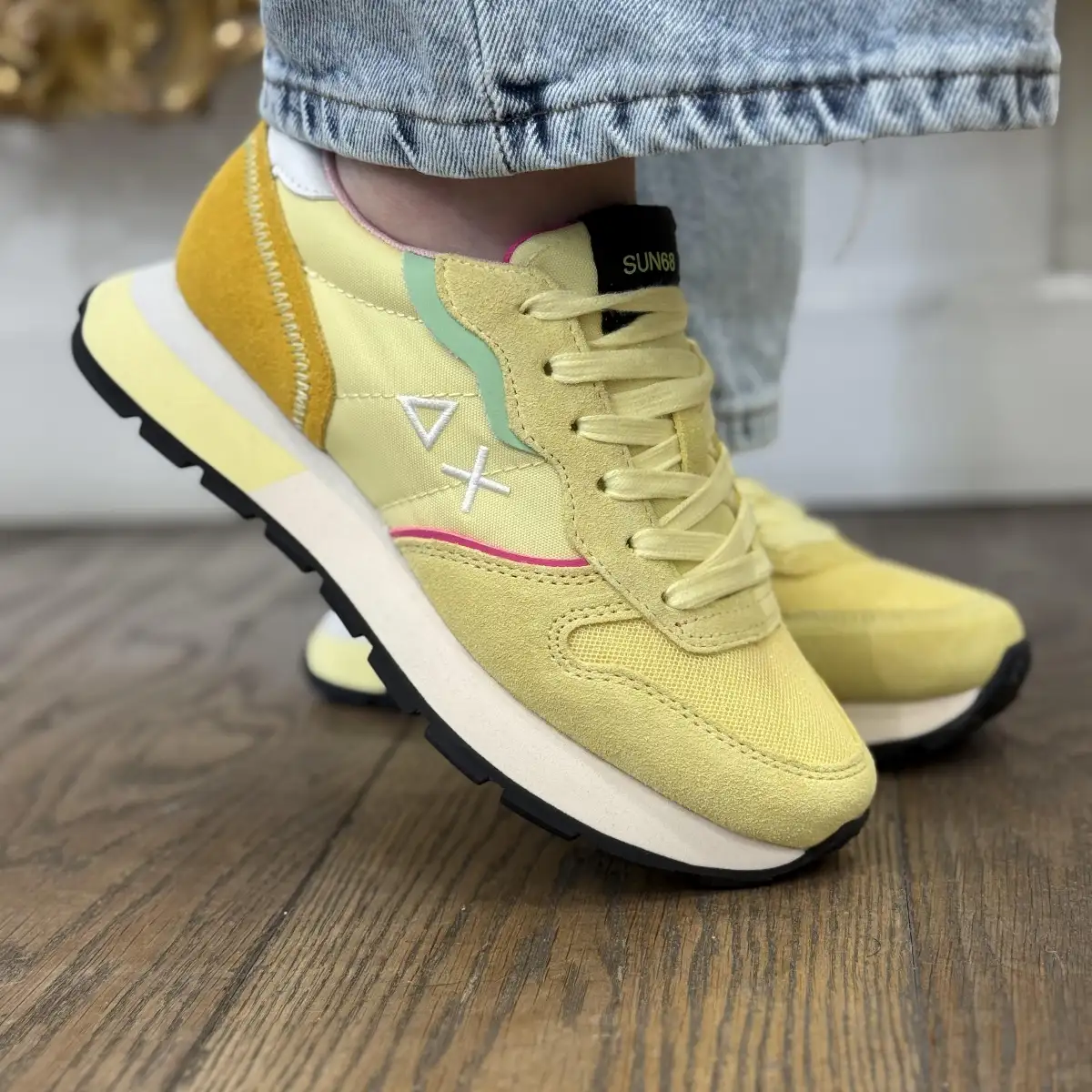 SUN68 - Baskets Ally Color Explosion jaune citron
